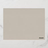 Rustikales Taupe Fall Blumendörfchen Erntedank Folie Einladungspostkarte (Rückseite)