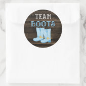 Rustikales Team stimuliert männliche Geschlechtero Runder Aufkleber (Tasche)