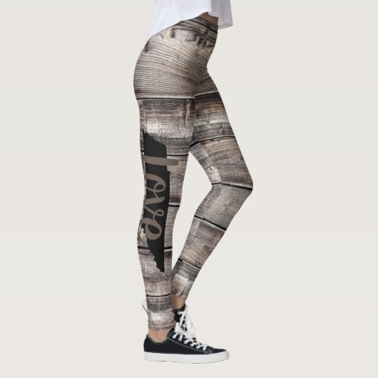 rustikales TENNESSEE-LIEBE-Skript für Barnwood Leggings (Rechts)