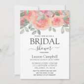 Rustikales Terracota Florals Brautparty Einladung (Vorderseite)