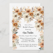 Rustikales Terracotta Creme Brautparty Einladung (Vorne/Hinten)