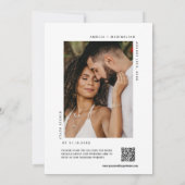 Rustikales Terracotta Fall QR Code Hochzeitsszenar Einladung (Rückseite)