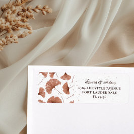 Rustikales Terracotta-Foliage-Hochzeitlabel
