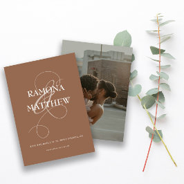 Rustikales Terracotta Foto Ampersand Save the Date