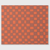 Rustikales Terracotta Schachbrettmuster Geschenkpapier (Flach)