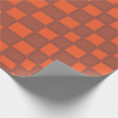 Rustikales Terracotta Schachbrettmuster Geschenkpapier (Ecke)