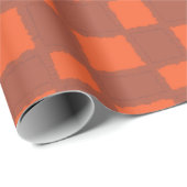 Rustikales Terracotta Schachbrettmuster Geschenkpapier (Rolleneckpunkt)