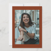 Rustikales Terracotta Script Sweet 16 Birthday Fot Einladung (Rückseite)