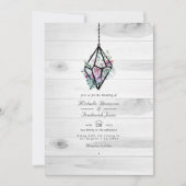 Rustikales Terrarium QR Code Garden Wedding Einladung (Vorderseite)