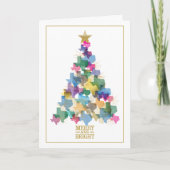 Rustikales Texas Christmas Tree Foto Feiertagskarte (Vorderseite)