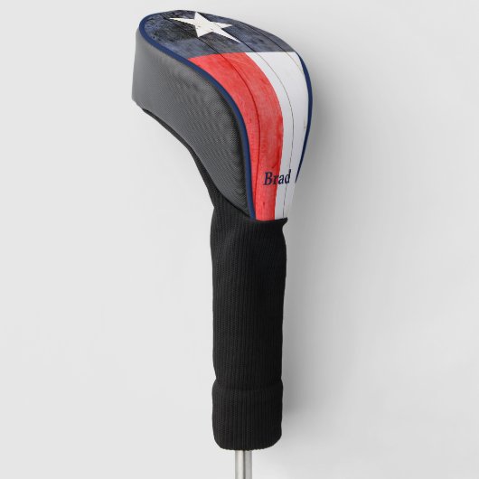 Rustikales Texas-Flag Personalisiert Golf Headcover (angewinkelt)