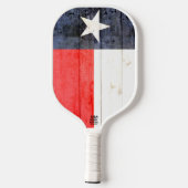 Rustikales Texas-Flag Personalisiertes Pickleball- Pickleball Schläger (Rückseite)
