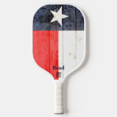 Rustikales Texas-Flag Personalisiertes Pickleball- Pickleball Schläger (Vorderseite)