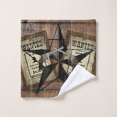 Rustikales Texas Star Western Duale Pistolen Gewol Badhandtuch Set (Waschlappen)