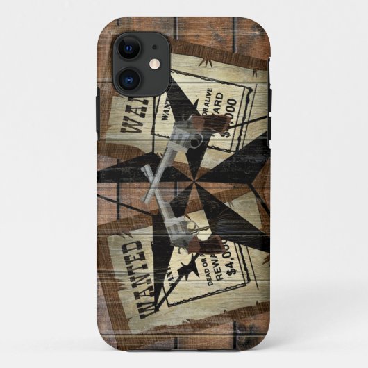Rustikales Texas Star Western Duale Pistolen Gewol Case-Mate iPhone Hülle (Rückseite)