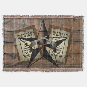 Rustikales Texas Star Western Duale Pistolen Gewol Decke