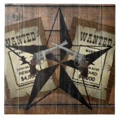 Rustikales Texas Star Western Duale Pistolen Gewol Fliese (Vorderseite)