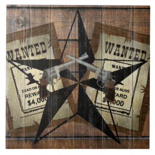 Rustikales Texas Star Western Duale Pistolen Gewol Fliese