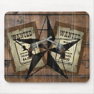 Rustikales Texas Star Western Duale Pistolen Gewol Mousepad