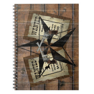 Rustikales Texas Star Western Duale Pistolen Gewol Notizblock