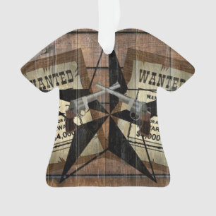 Rustikales Texas Star Western Duale Pistolen Gewol Ornament