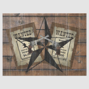 Rustikales Texas Star Western Duale Pistolen Gewol Seidenpapier