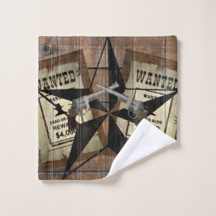 Rustikales Texas Star Western Duale Pistolen Gewol Waschlappen