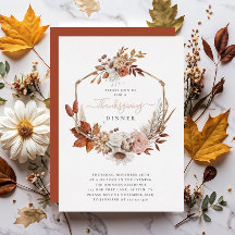 Rustikales Thanksgiving-Dinner mit Herbstlaub