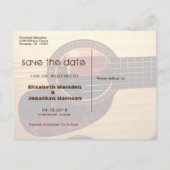 Rustikales Thema Gitarre Land Moderne ZZ Ankündigungspostkarte (Rückseite)