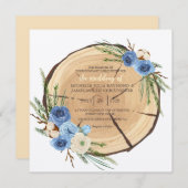 Rustikales Thema Hochzeit in Woodland Einladung (Vorne/Hinten)