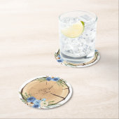 Rustikales Thema Hochzeit in Woodland Runder Pappuntersetzer (Vor Ort)