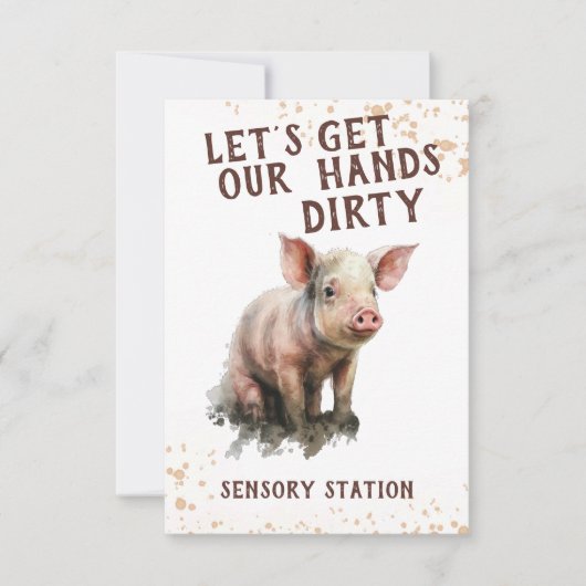 Rustikales Tiersensorium Geburtstagszeichen (Vorderseite)