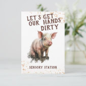 Rustikales Tiersensorium Geburtstagszeichen (Stehend Vorderseite)