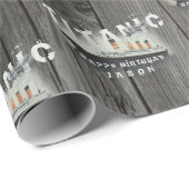 Rustikales Titanic Wrapping Paper Geschenkpapier (Rolleneckpunkt)