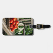 Rustikales Tomato Basket Gardener Gepäckstück Tag Gepäckanhänger (Vorderseite horizontal)