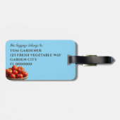 Rustikales Tomato Basket Gardener Gepäckstück Tag Gepäckanhänger (Rückseite horizontal)