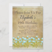 Rustikales toskanisches Gold zum Geburtstag Einladung (Vorderseite)