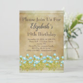 Rustikales toskanisches Gold zum Geburtstag Einladung (Stehend Vorderseite)