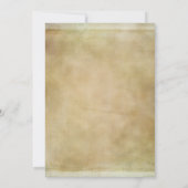 Rustikales toskanisches Gold zum Geburtstag Einladung (Rückseite)