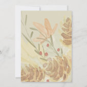 Rustikales traditionelles Erntedank Dinner Party Einladung (Rückseite)