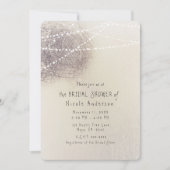 Rustikales Tree Bark Country Minimales Brautparty Einladung (Vorderseite)