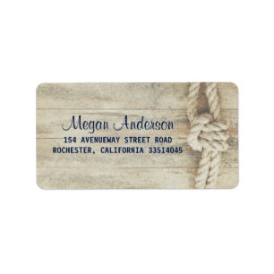 Rustikales Treibholz-rustikaler Strand nautisch Adressaufkleber