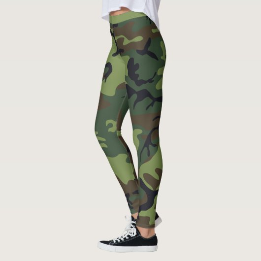 Rustikales trendy Camouflaged Camouflage Green Bro Leggings (Links)