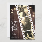 Rustikales trendy Foto Stand Save the Date (Vorderseite)