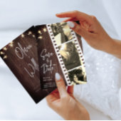 Rustikales trendy Foto Stand Save the Date