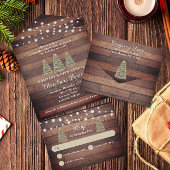 Rustikales Treppenleuchten & Party der Holzfirma All In One Einladung