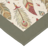 Rustikales Tribal Tablecloth Feather Arrow Muster Tischdecke (Schrägansicht)