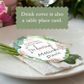 Rustikales Tropenbraun, Name der grünen Platzkarte Runder Pappuntersetzer