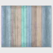 Rustikales Tropical Beach farbenes Holz Geschenkpapier (Flach)