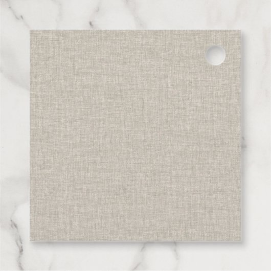 Rustikales Tropical Palm Beach Shack Brautparty Geschenkanhänger (Rückseite)